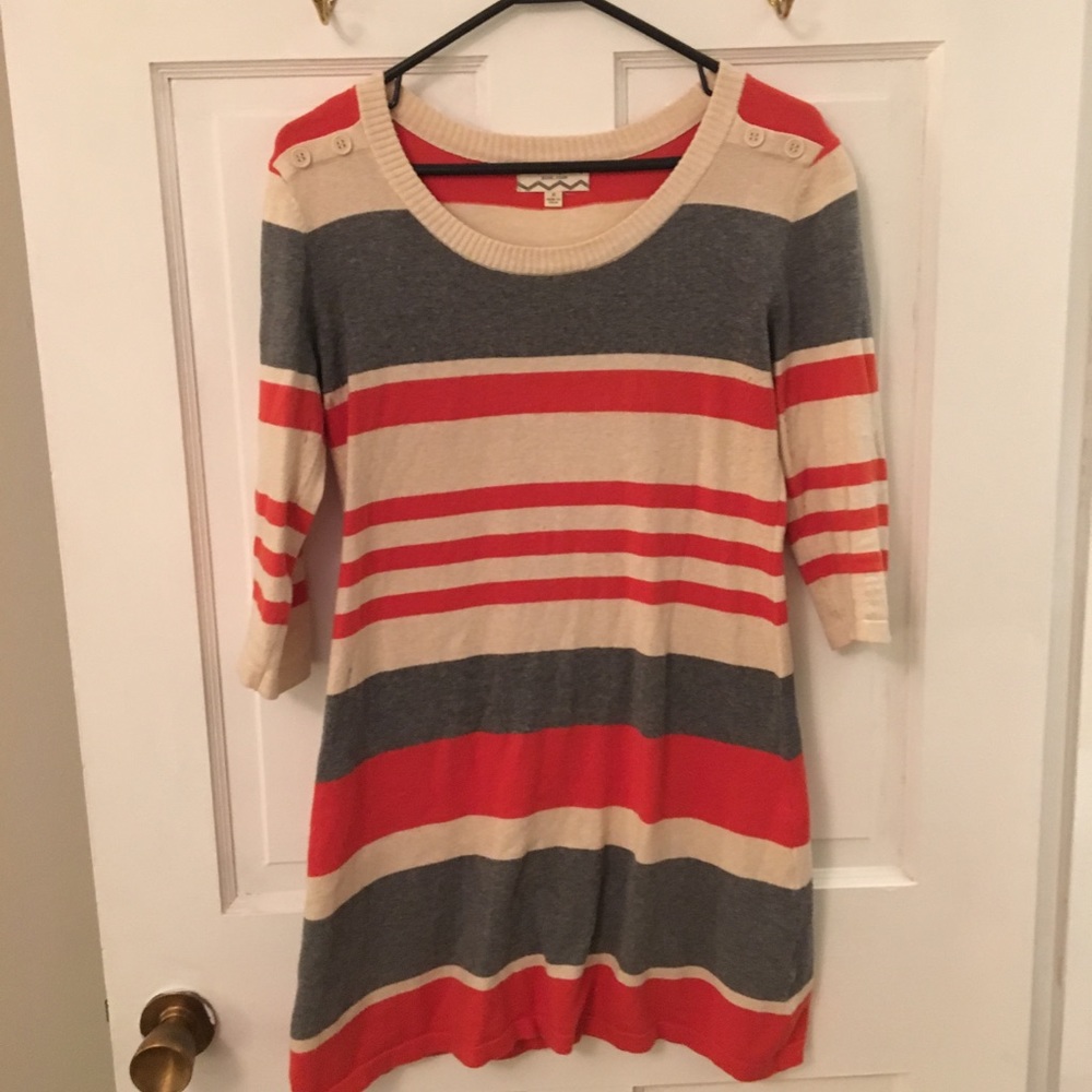 Size small pink rose sweater dress